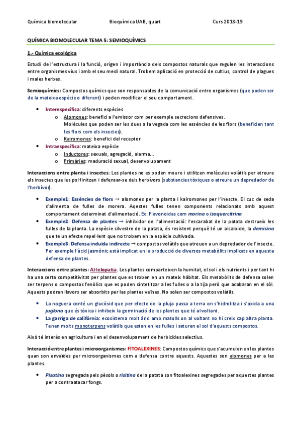 Miniatura del documento QUÍMICA BIOMOLECULAR TEMA 5 - SEMIOQUÍMICS.pdf