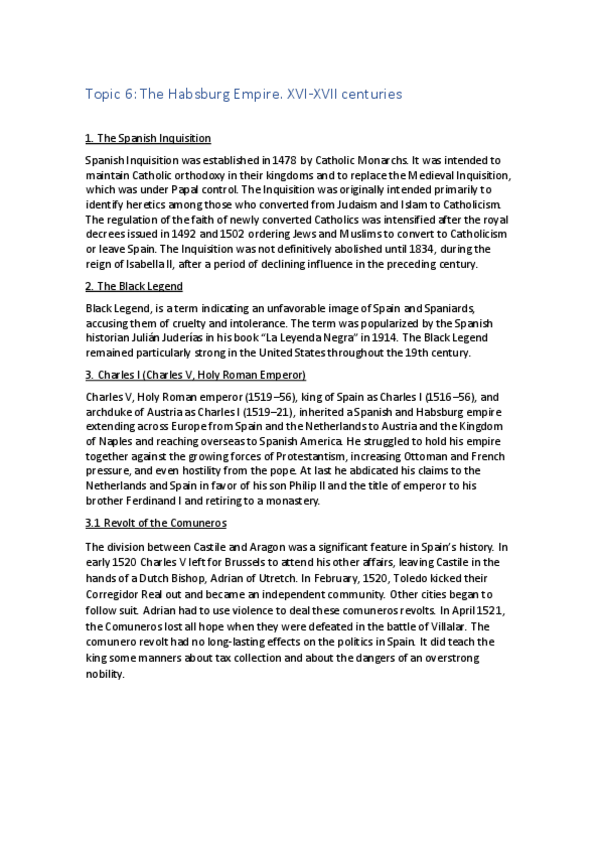 Miniatura del documento Topic 6 The Habsburg Empire. XVI-XVII .pdf