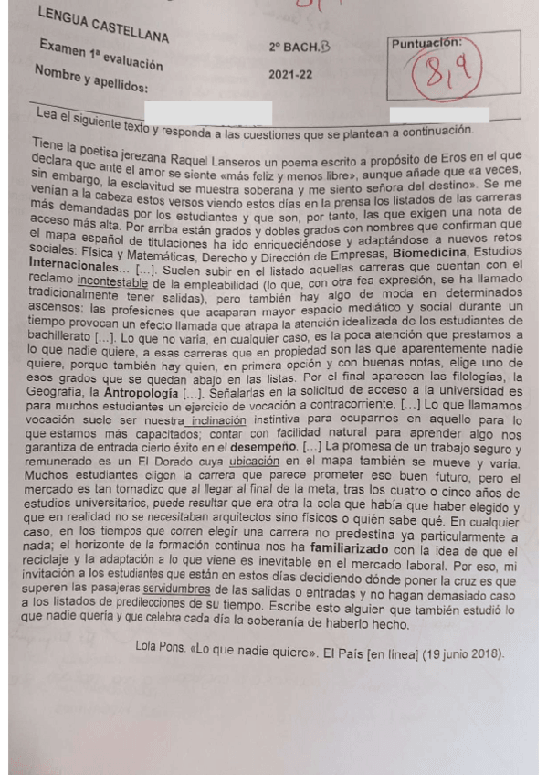 Miniatura del documento CASTELLANO - Examen Resuelto 1.pdf