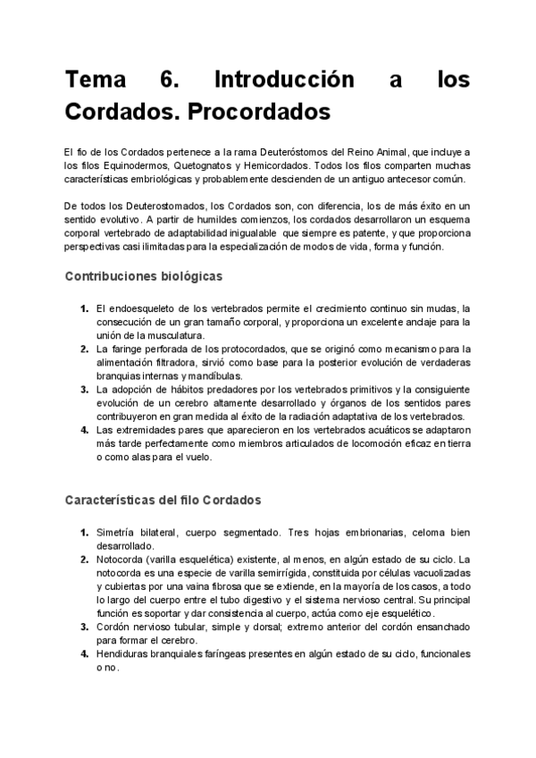 Miniatura del documento Tema 6. Introducción a los cordados. Procordados.pdf