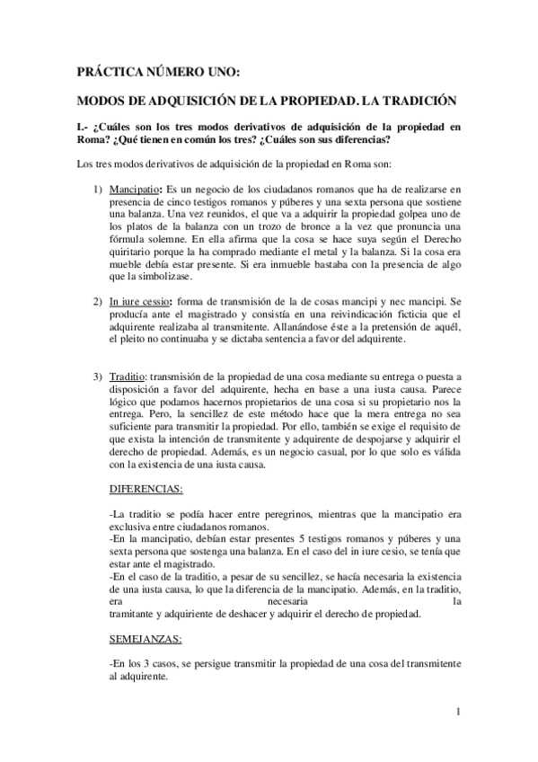 Miniatura del documento PRÁCTICA NÚMERO 1 MODOS DE ADQUISICIÓN DE LA PROPIEDAD. LA TRADICIÓN.pdf