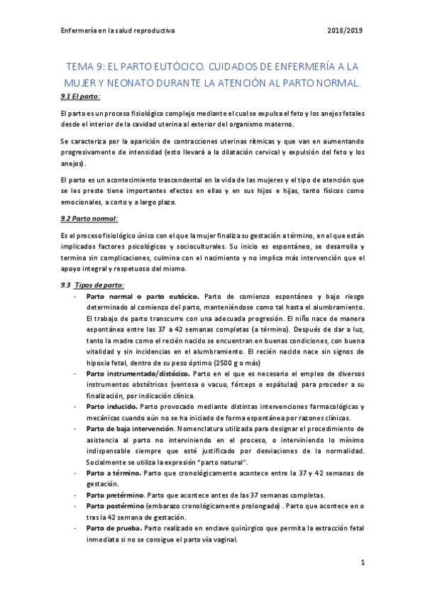 Miniatura del documento TEMA 9- EL PARTO EUTÓCICO. CUIDADOS DE ENFERMERÍA A LA MUJER Y NEONATO DURANTE LA ATENCIÓN AL PARTO NORMAL..pdf