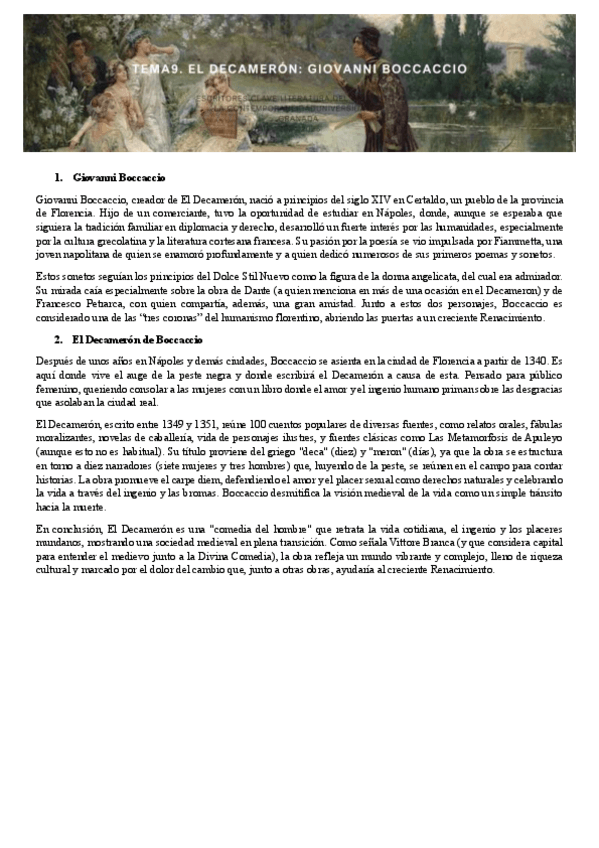 Miniatura del documento Tema-9.-El-Decameron.-Giovanni-Boccaccio.pdf