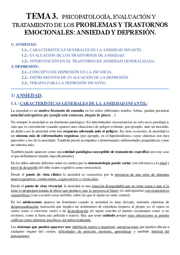 Miniatura del documento TEMA 3. Problemas y Trastornos Emocionales; Ansiedad y Depresión..pdf