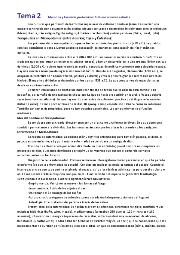 Miniatura del documento Tema 2    Medicina y Farmacia pretécnicas Culturas arcaicas extintas.pdf