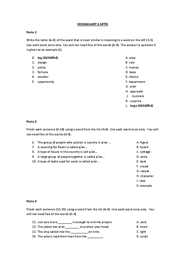 Miniatura del documento Examen Vocabulary 2 APTIS.pdf