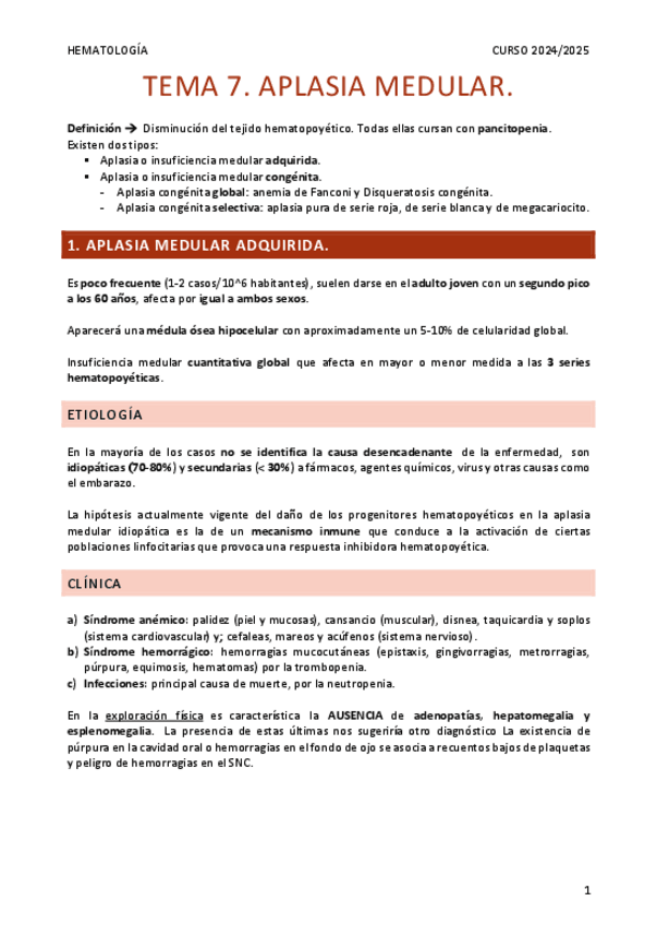 Miniatura del documento Resumen-Tema-7-y-12.-Aplasia-medular-y-patologia-del-sistema-fagocitico-mononculear.pdf