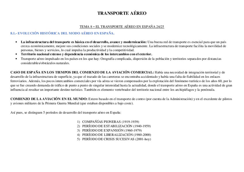 Miniatura del documento Tema 8 - Transporte Aéreo en España.pdf