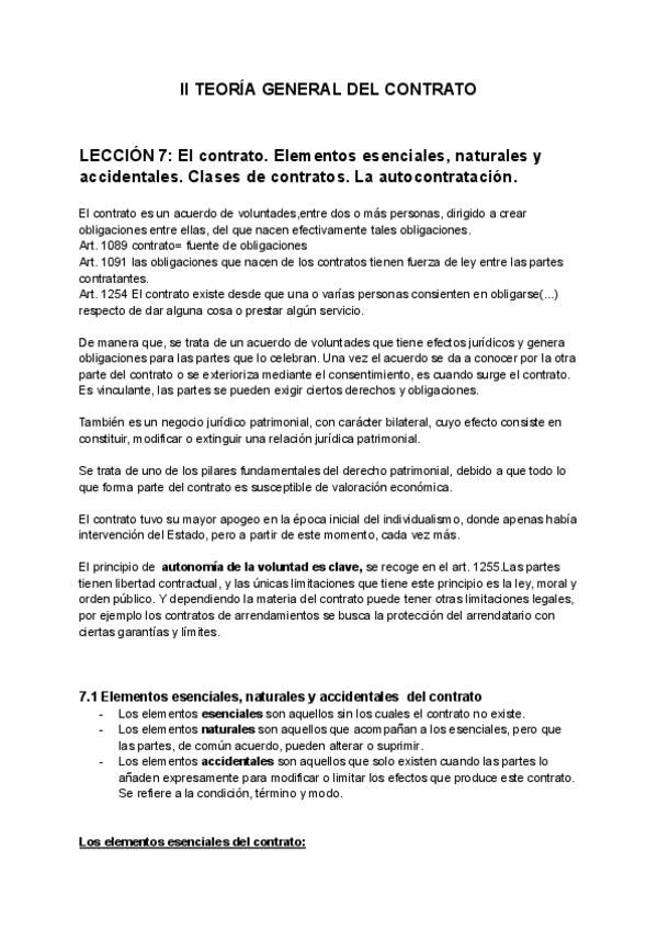 Miniatura del documento LECCION-7-El-contrto.-Elementos-esenciales-naturales-y-accidentales.-Clases-de-contratos.-La-autocontratacion..pdf