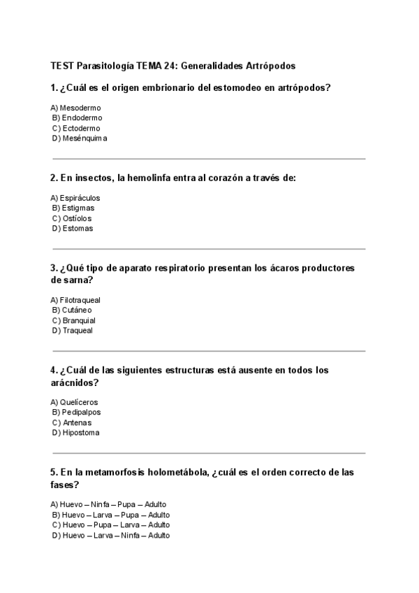 Miniatura del documento TEST-Parasitologia-TEMA-24-Generalidades-Artropodos.pdf