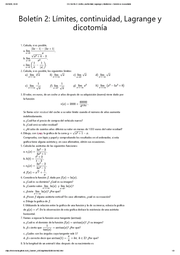 Miniatura del documento 2.9.-Boletin-2-Limites-continuidad-Lagrange-y-dicotomia-Calculo-en-una-variable.pdf