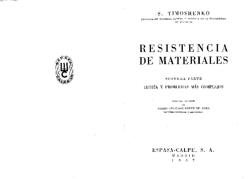 Miniatura del documento Resistencia de materiales - Timoshenko - Tomo II.pdf