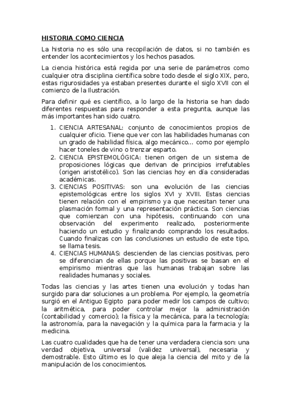 Miniatura del documento TEMA 2. HISTORIA COMO CIENCIA.docx