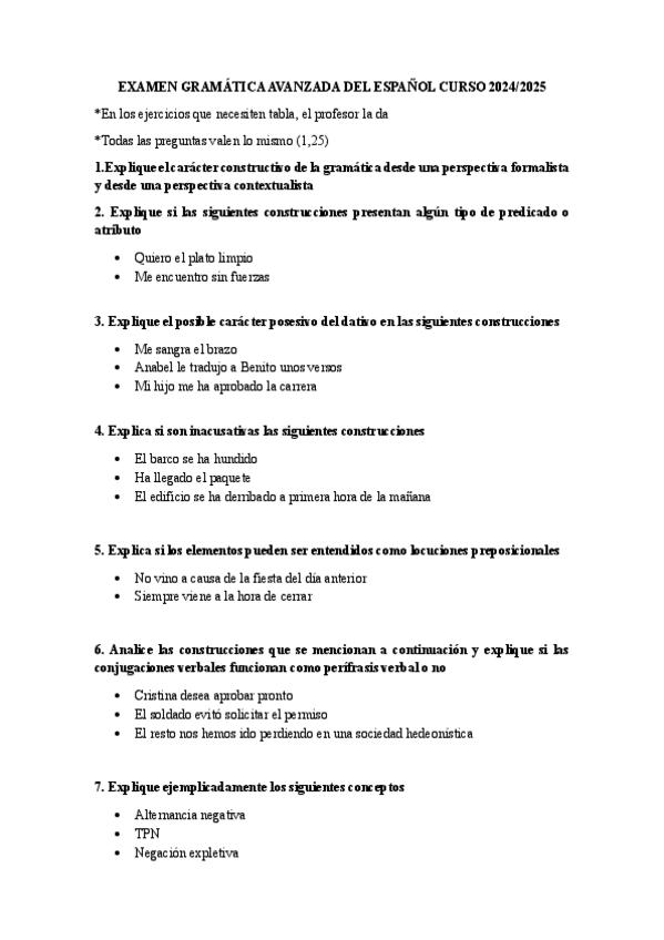 Miniatura del documento EXAMEN-GRAMATICA-AVANZADA-DEL-ESPANOL-CURSO-2024.pdf