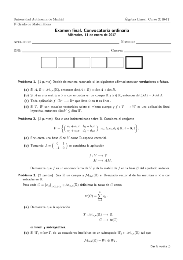 Miniatura del documento Examen-Final-2017-Algebra-Lineal.pdf