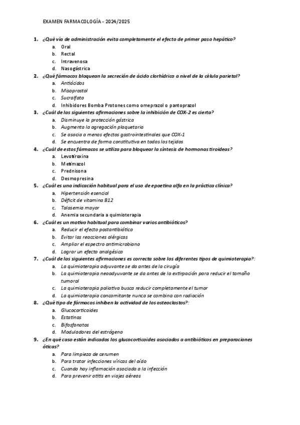 Miniatura del documento EXAMEN-SIN-CORREGIR-farmacologia-2024-25.pdf