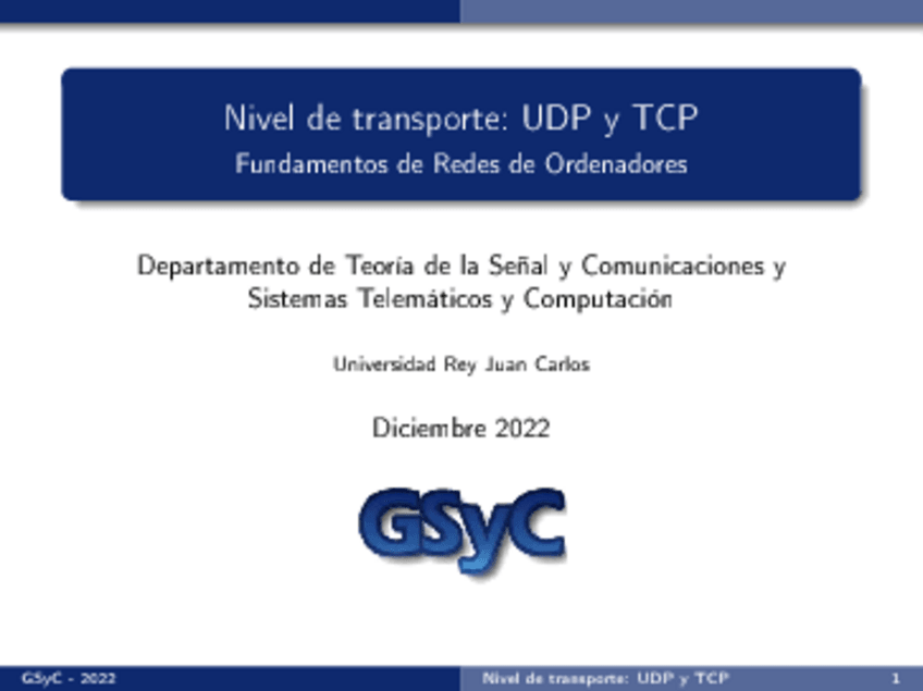 Miniatura del documento Tema 6: Nivel de Transporte (TCP y UDP).pdf
