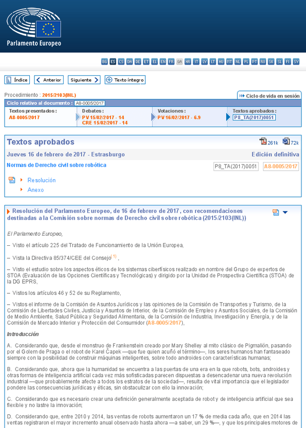Miniatura del documento Normas de Derecho Civil sobre Robótica y Código Ético de la UE.pdf