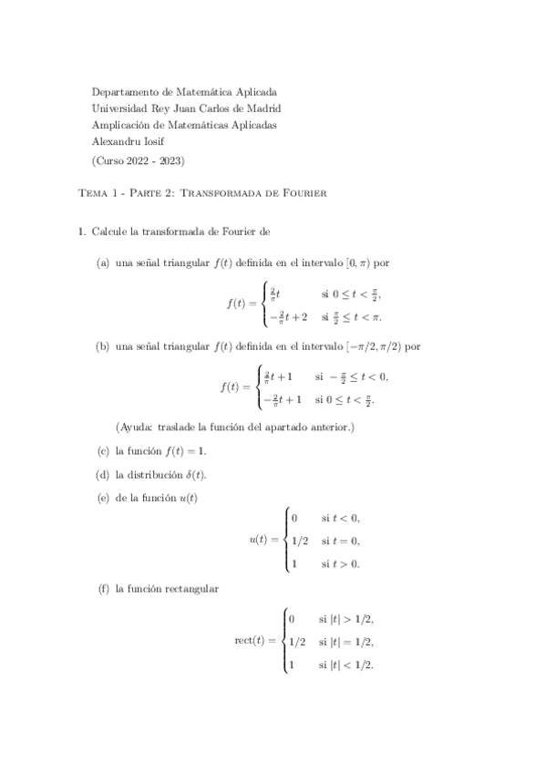 Miniatura del documento Ejercicios Tema 1: Transformada de Fourier.pdf