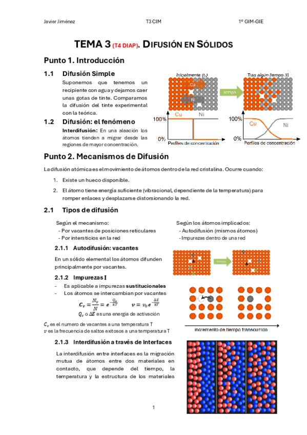 Miniatura del documento Tema 3 CIM | Difusión en Sólidos.pdf