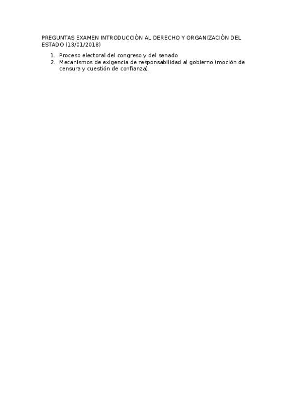 Miniatura del documento PREGUNTAS EXAMEN INTRODUCCIÓN AL DERECHO Y ORGANIZACIÓN DEL ESTADO.docx