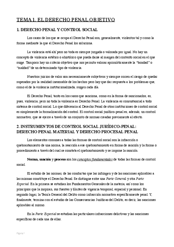 Miniatura del documento Tema 1. Derecho Penal Objetivo.pdf