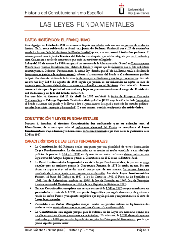 Miniatura del documento TEMA 8 - EL FRANQUISMO Y LAS LEYES FUNDAMENTALES.pdf