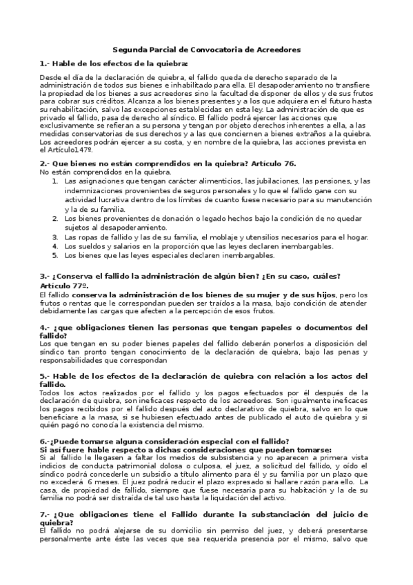 Miniatura del documento Segunda-Parcial-de-Convocatoria-de-Acreedores-y-Quiebra.docx