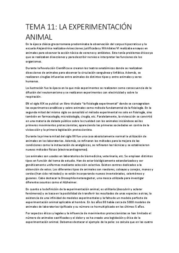 Miniatura del documento TEMA 11. LA EXPERIMENTACIÓN ANIMAL.pdf