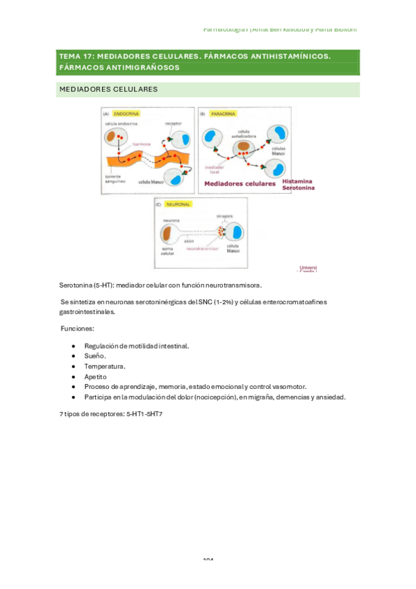 Miniatura del documento Tema-17.-Mediadores-celulares.-Farmacos-antihistaminicos.-Farmacos-antimigranosos.pdf