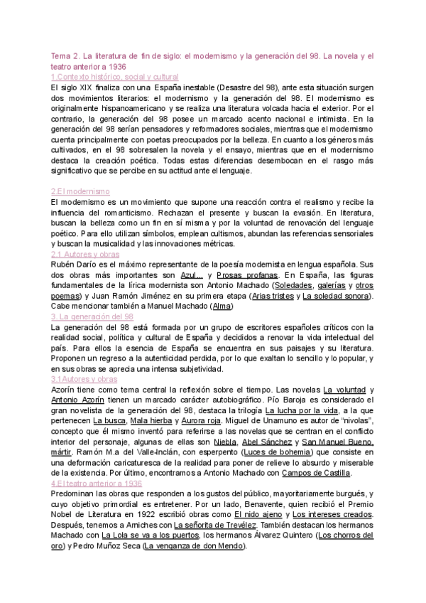 Miniatura del documento Tema-2-La-literatura-de-fin-de-siglo-el-modernismo-y-la-generacion-del-98.-La-novela-y-elteatro-anterior-a-1936.pdf