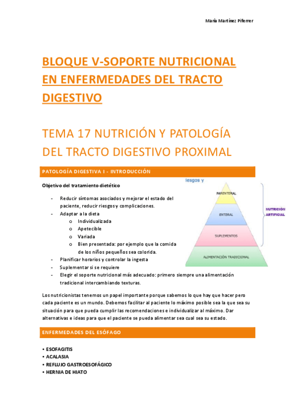 Miniatura del documento Tema 17 Nutrición y Patología del Tracto Digestivo Proximal..pdf