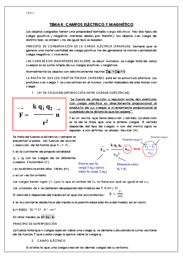 Miniatura del documento APUNTES TEMA 4 CAMPOS ELÉCTRICO Y MAGNÉTICO.pdf