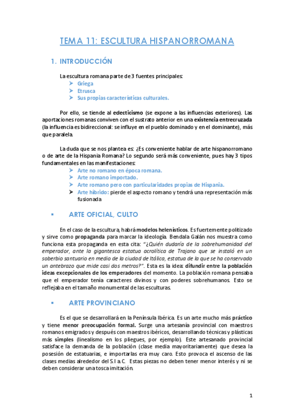 Miniatura del documento TEMA 11 - ESCULTURA HISPANORROMANA.pdf