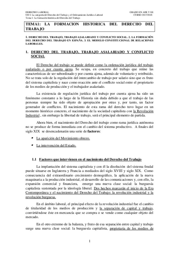 Miniatura del documento UD I Tema 1 La Formación Histórica del Derecho del Trabajo.doc