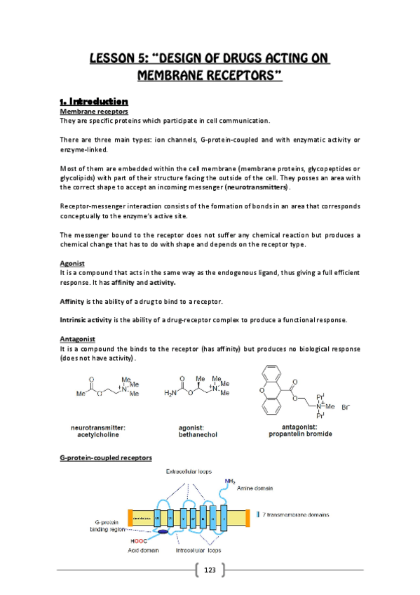 Miniatura del documento Lesson 5 (Design of drugs acting on membrane receptors).pdf