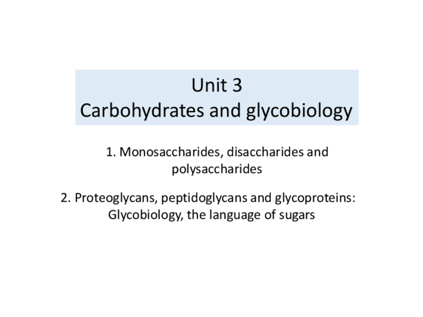 Miniatura del documento Tema-3-Carbohidratos-Bioquimica.pdf