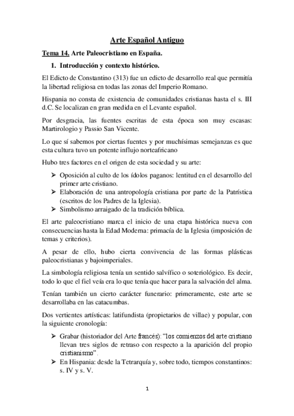 Miniatura del documento Tema 14. Arte Paleocristiano en España