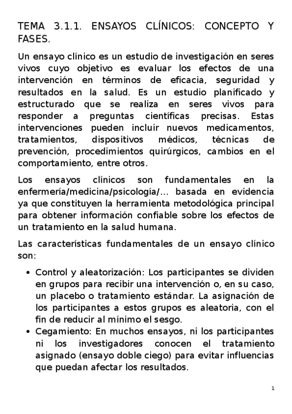 Miniatura del documento TEMA-3.1.1.-ENSAYOS-CLINICOS.-CONCEPTO-Y-FASES..docx