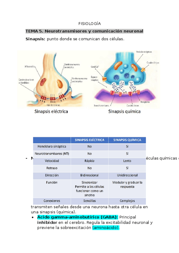 Miniatura del documento Tema-5.-Neurotransmisores.docx