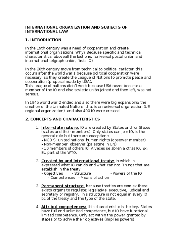 Miniatura del documento INTERNATIONAL ORGANIZATION AND SUBJECTS OF INTERNATIONAL LAW.docx
