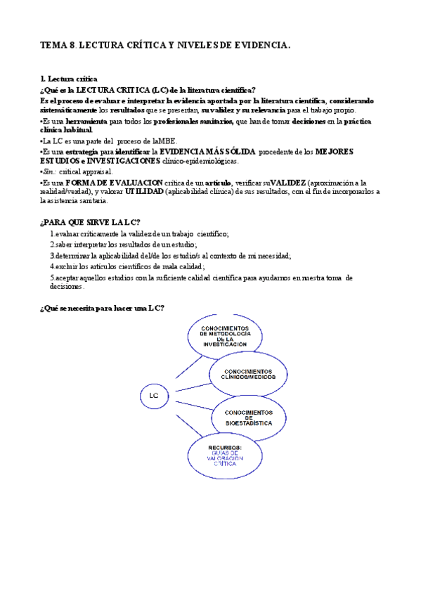 Miniatura del documento T8. Lectura crítica y niveles de evidencia.pdf