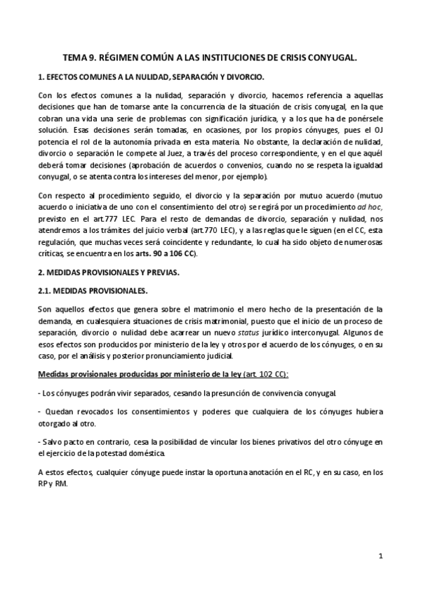 Miniatura del documento TEMA 9. RÉGIMEN COMÚN A LAS INSTITUCIONES DE CRISIS CONYUGAL..pdf