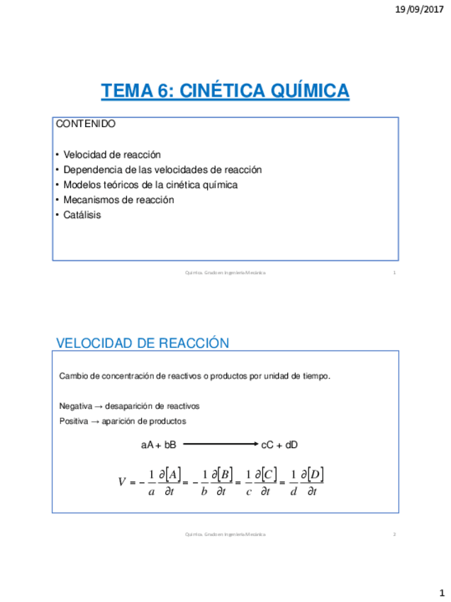 Miniatura del documento Tema 6. Cinética química (I.Mecánica).pdf