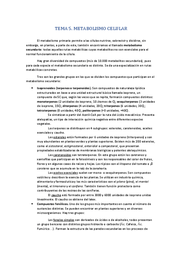 Miniatura del documento TEMA 5- METABOLISMO SECUNDARIO.pdf