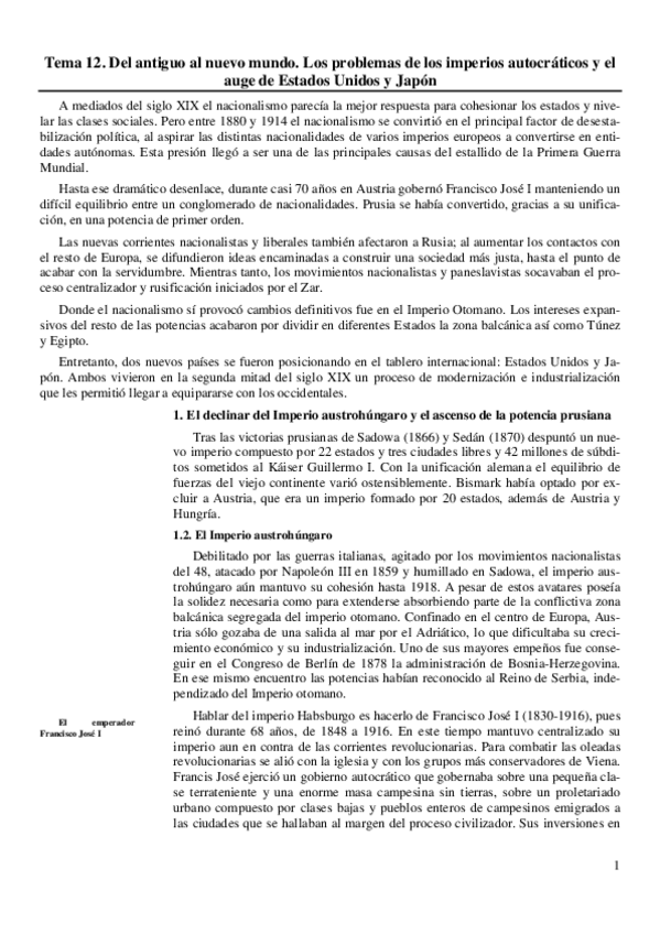Miniatura del documento Tema 12. Del antiguo al nuevo mundo. Los problemas de los imperios autocráticos y el auge de Estados Unidos y Japón.pdf