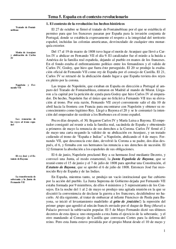 Miniatura del documento Tema 5. España en el contexto revolucionario.pdf