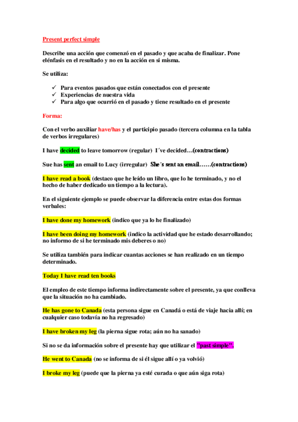 Miniatura del documento Diferencia entre Present perfect simple  Present perfect continuous y Past Simple.pdf