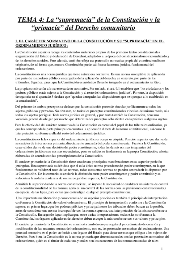 Miniatura del documento Derecho Constitucional I. Tema 4.docx