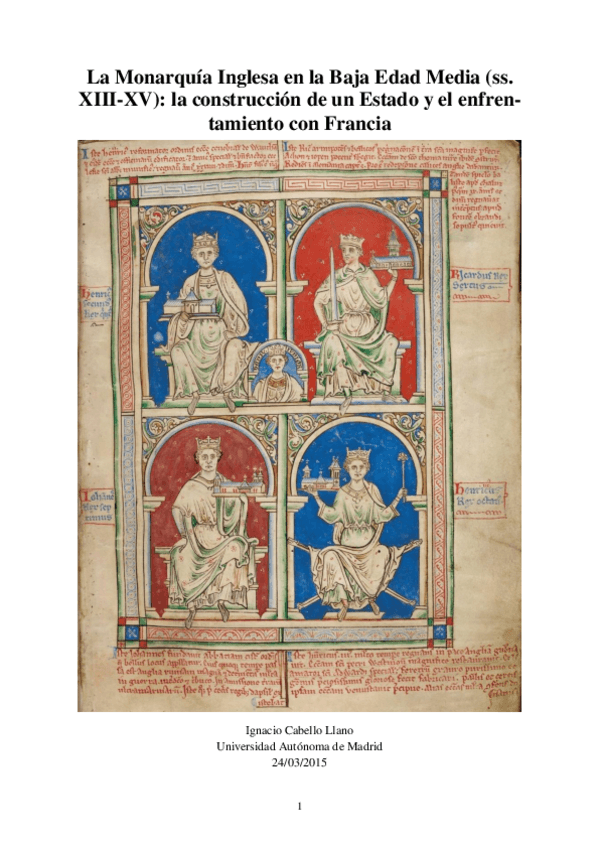 Miniatura del documento CABELLO LLANO Ignacio - La Monarquía Inglesa en la Baja Edad Media (ss. XIII-XV).pdf